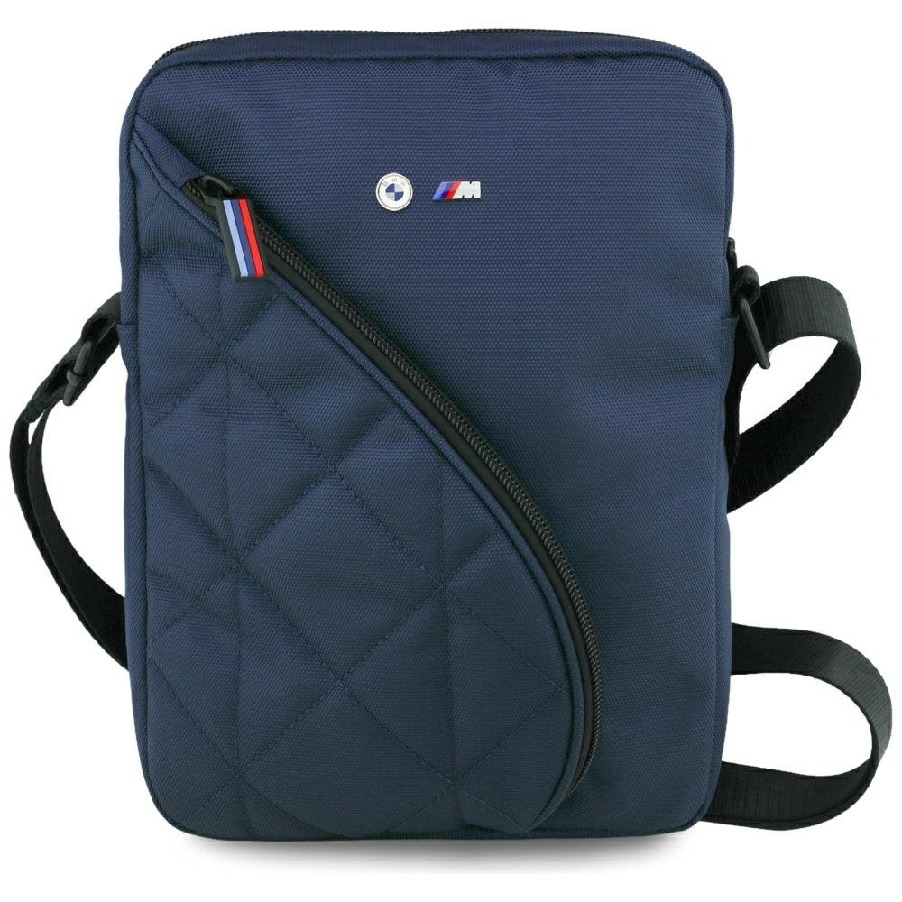 BMW Nylon Pockets AND Metal Logo 10" Tablet Bag - Navy Blue