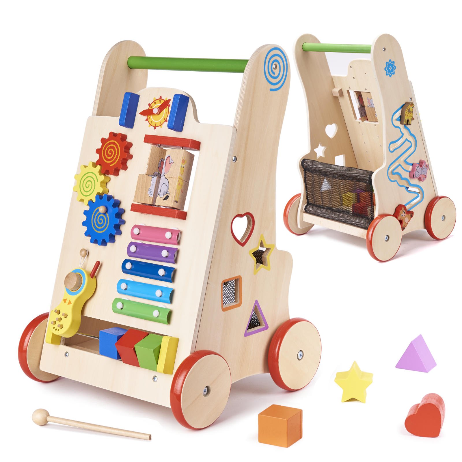 RoGer 6in1 Children's Wooden Educational toy Walker