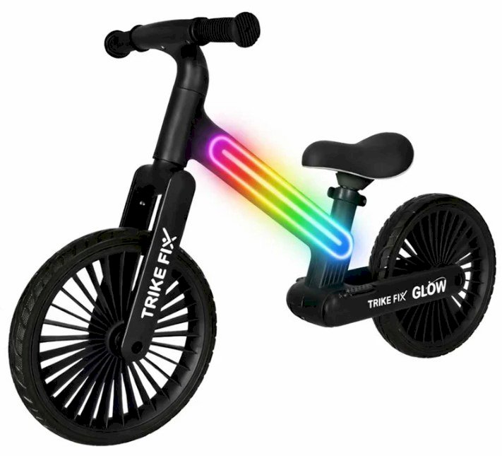 Trike Fix Glow LED Balance Bike, Black