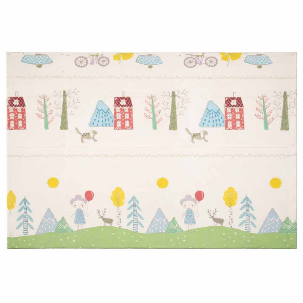 RoGer Foldable Foam Play Mat, 150x200cm, Trees and Bears