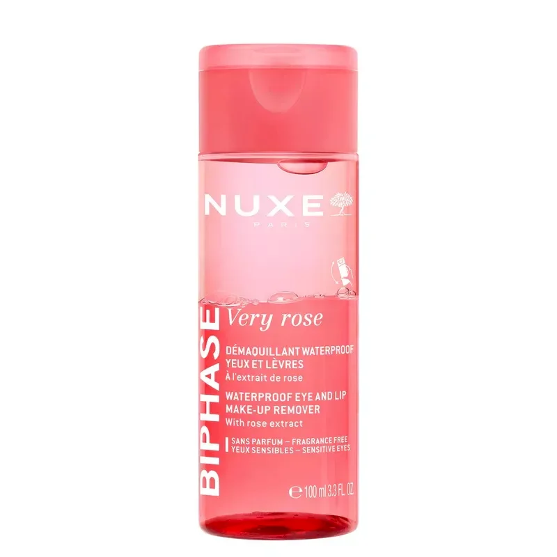 Nuxe Very Rose Biphase Waterproof Eye and Lip Makeup Remover Eye Makeup Remover 100 ml