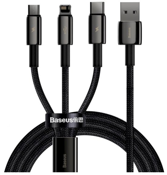 Baseus 3-in-1 Tungsten Gold USB to