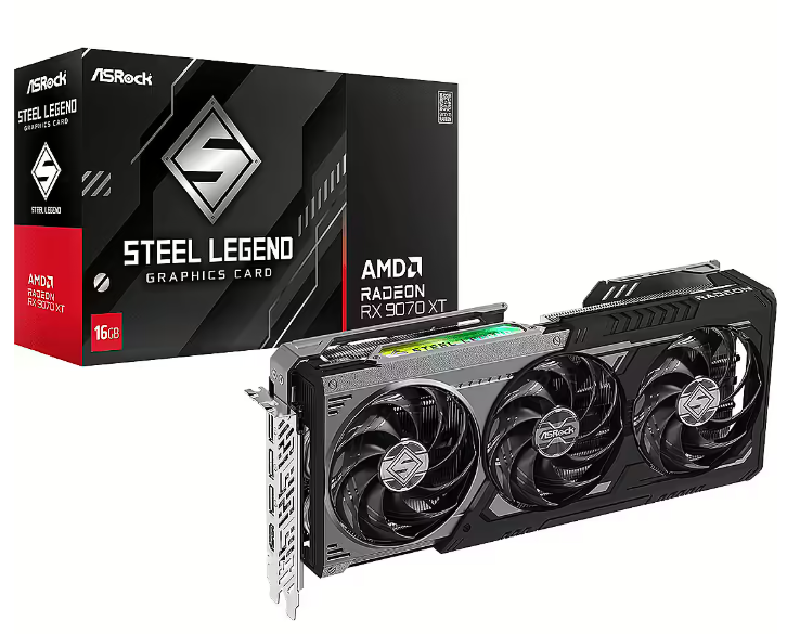 ASROCK Radeon RX 9070 XT Steel