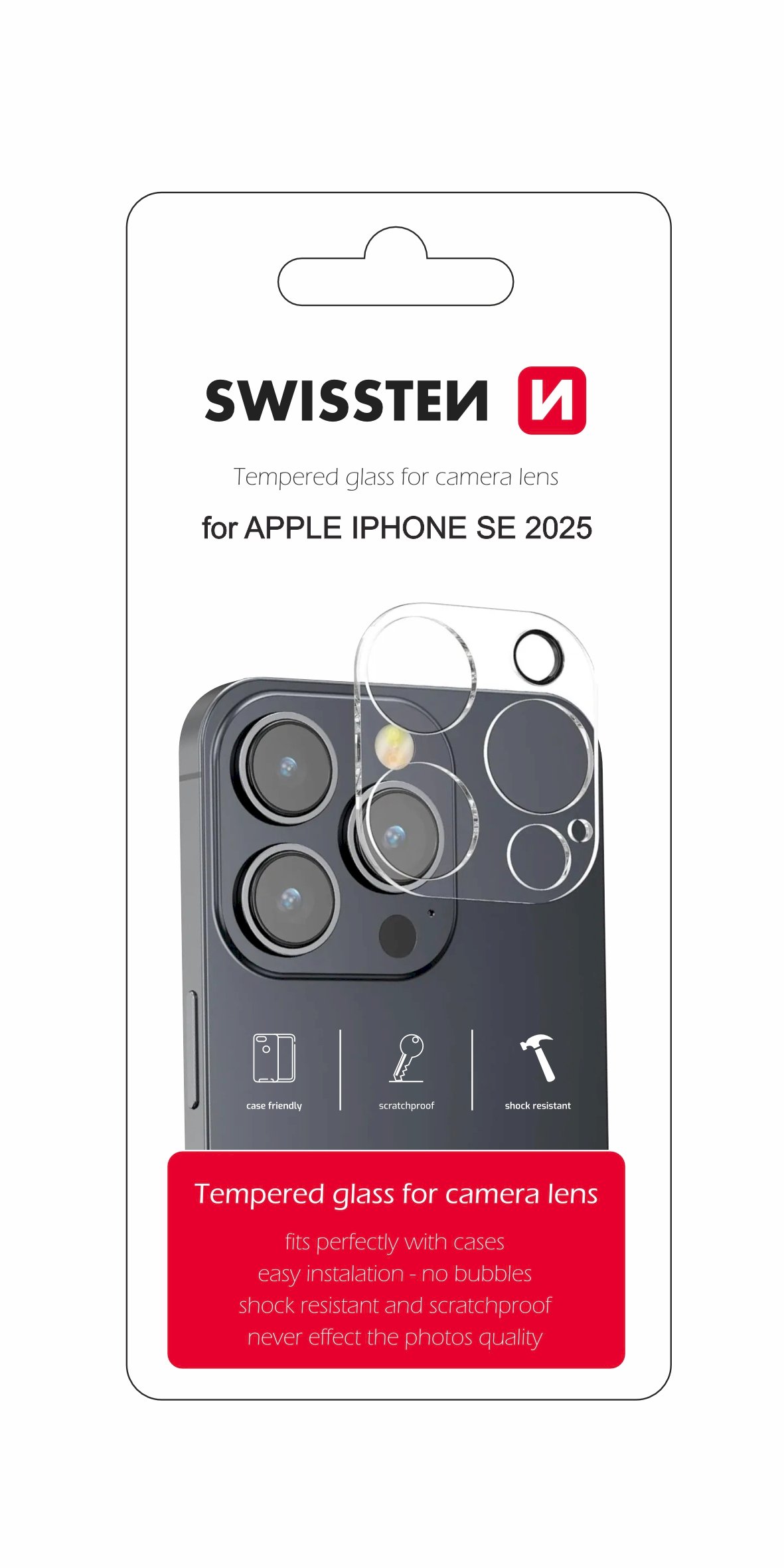 Swissten Tempered Glass for Camera Lens Apple iPhone 16e / iPhone 17e