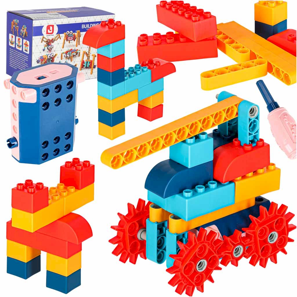 RoGer STEM Construction Set with Motor, 116 Pieces