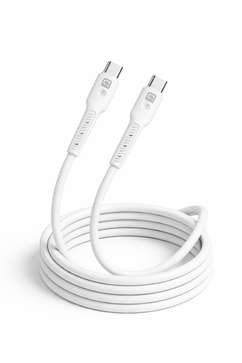 Quik Accessories QK-1012 Soft Silicone 60W Charging AND Data Cable, USB-C to USB-C, 1m