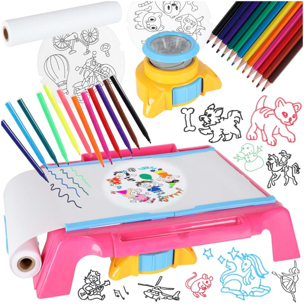 RoGer Electronic Educational Drawing Projector Table - Pink