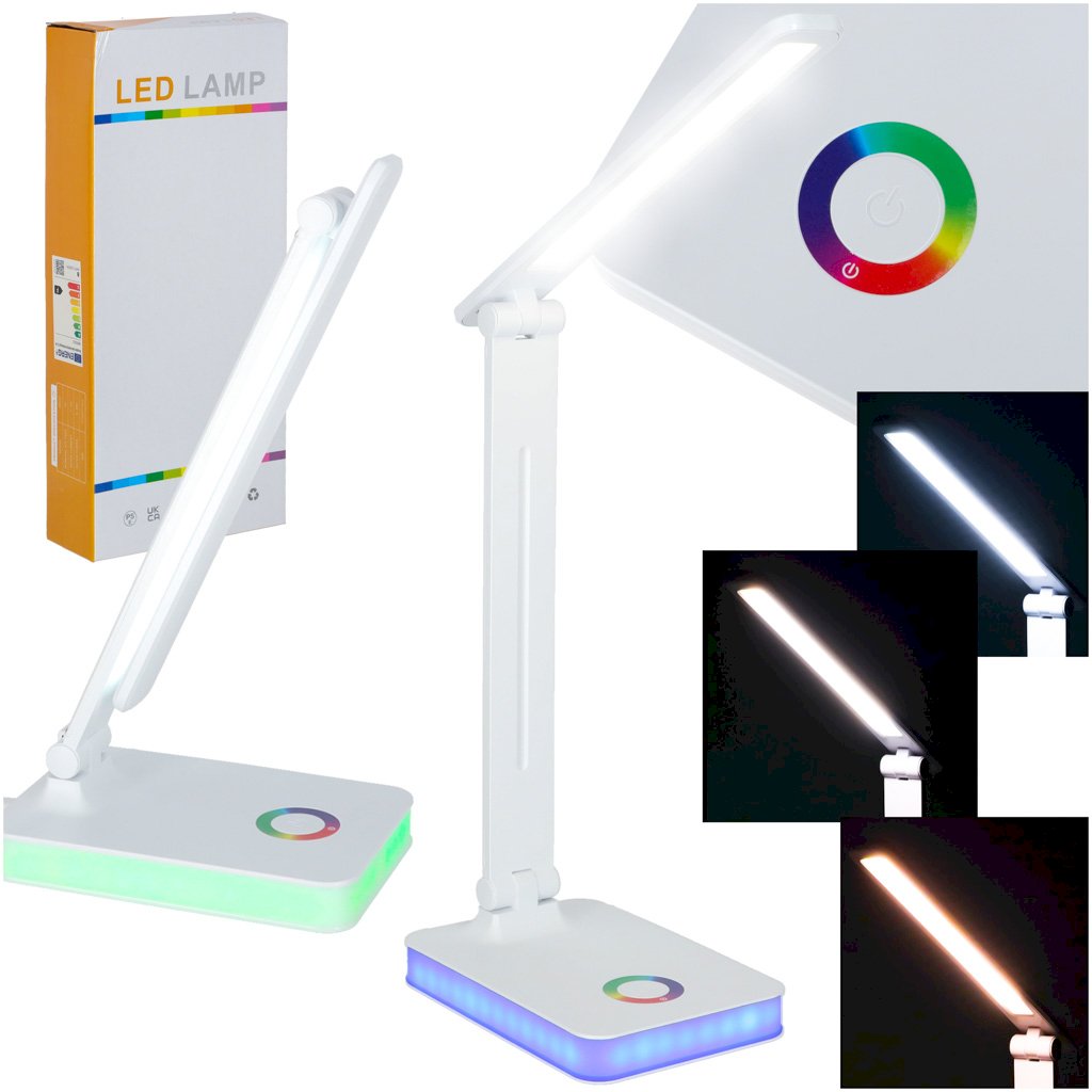 RoGer USB Foldable LED Desk Lamp with RGB Touch Light