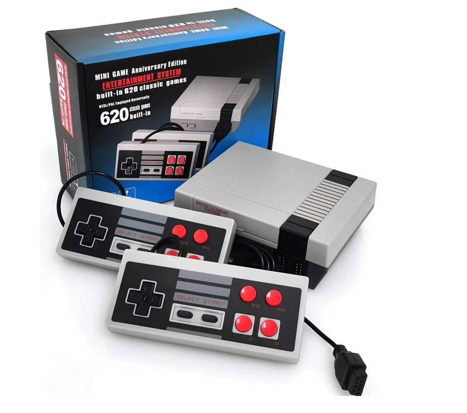 RoGer Retro game console with 620 games / 2 controllers / TV output