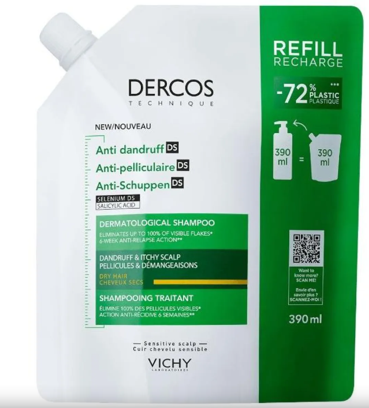 Vichy Dercos Šampūns Refill 390