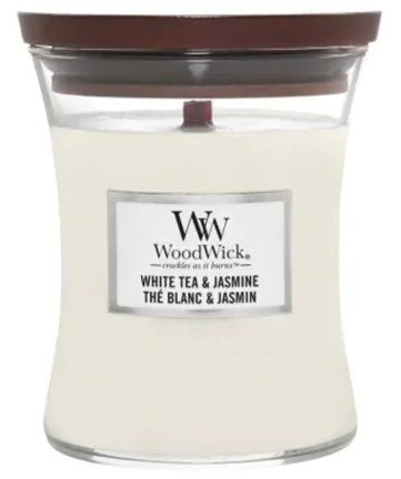 Woodwick White Tea AND Jasmine Candle
