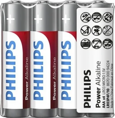 PHILIPS AAA Battery 4pcs Power Alkaline