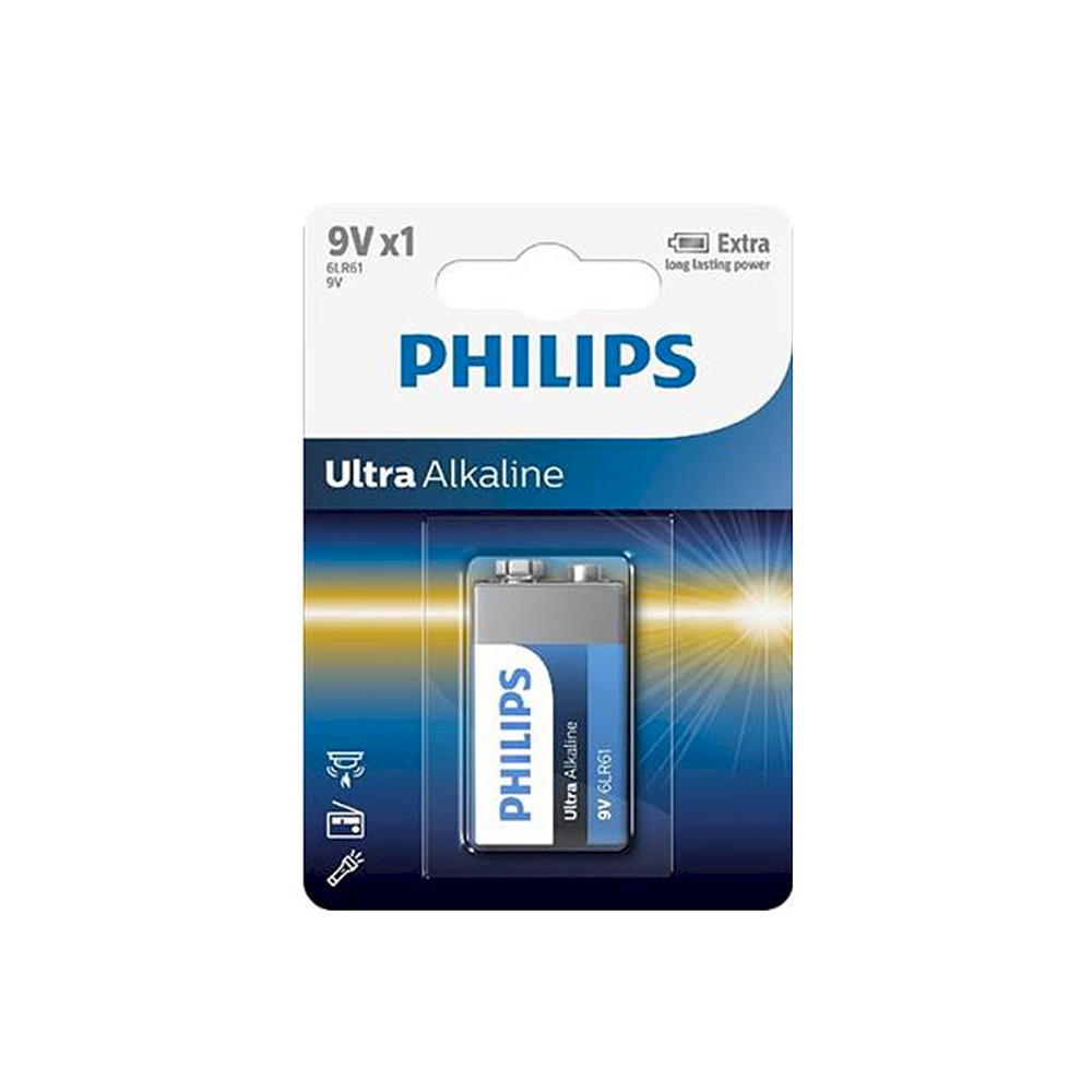 PHILIPS 6LR61E1B/10 Battery 9V Ultra Alkaline