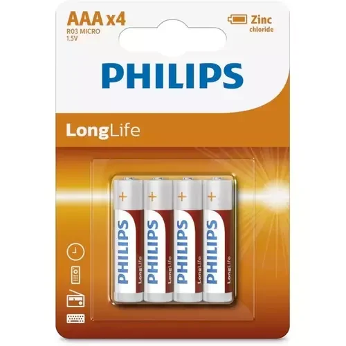 Philips R03L4B/10 AAA baterija LongLife 4