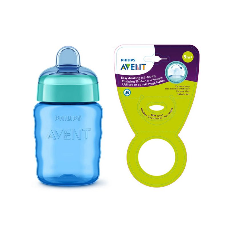 PHILIPS Avent SCF553/05 Easy Sip Training Cup 260ml 9M+ Silicone Spout / blue