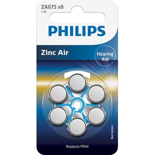 Philips ZA675B6A/00 Dzirdes aparāta baterijas PR44