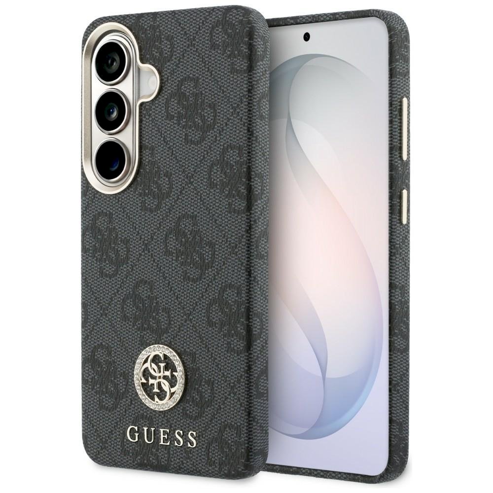 GUESS 4G Rhinestone Round Logo MagSafe Case for Samsung Galaxy S26 / black