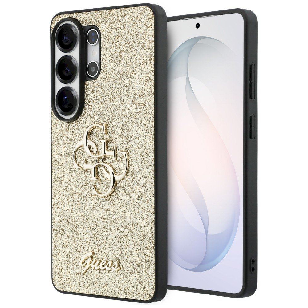 GUESS Case: Fixed Glitter Big 4G Metal Logo for Samsung Galaxy S26 Ultra / Gold