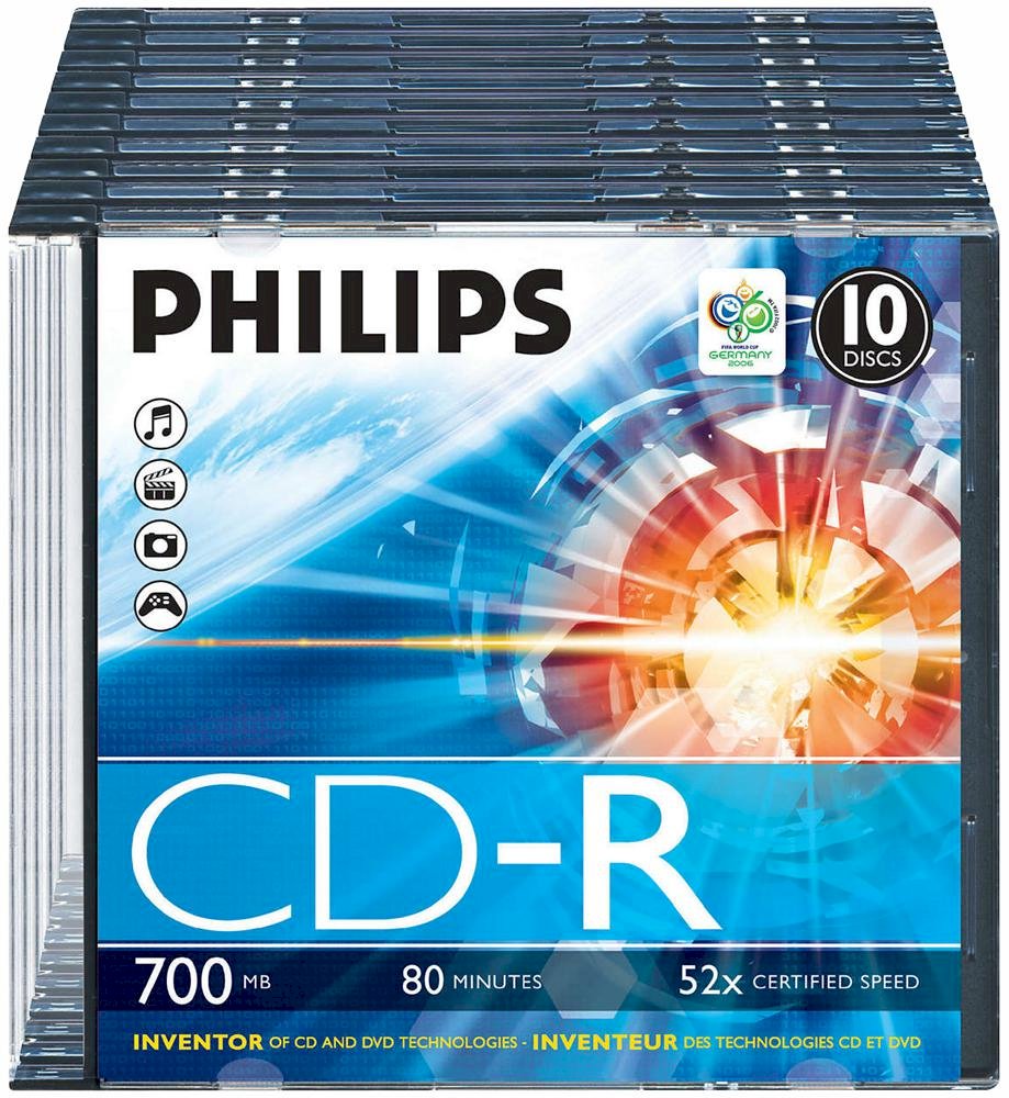 PHILIPS CR7D5NS10/00 CD-R 700MB 10-pack