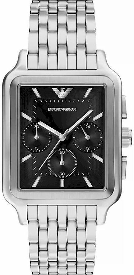 Emporio Armani Diego Chronograph Watch AR11751 Silver Black 38mm