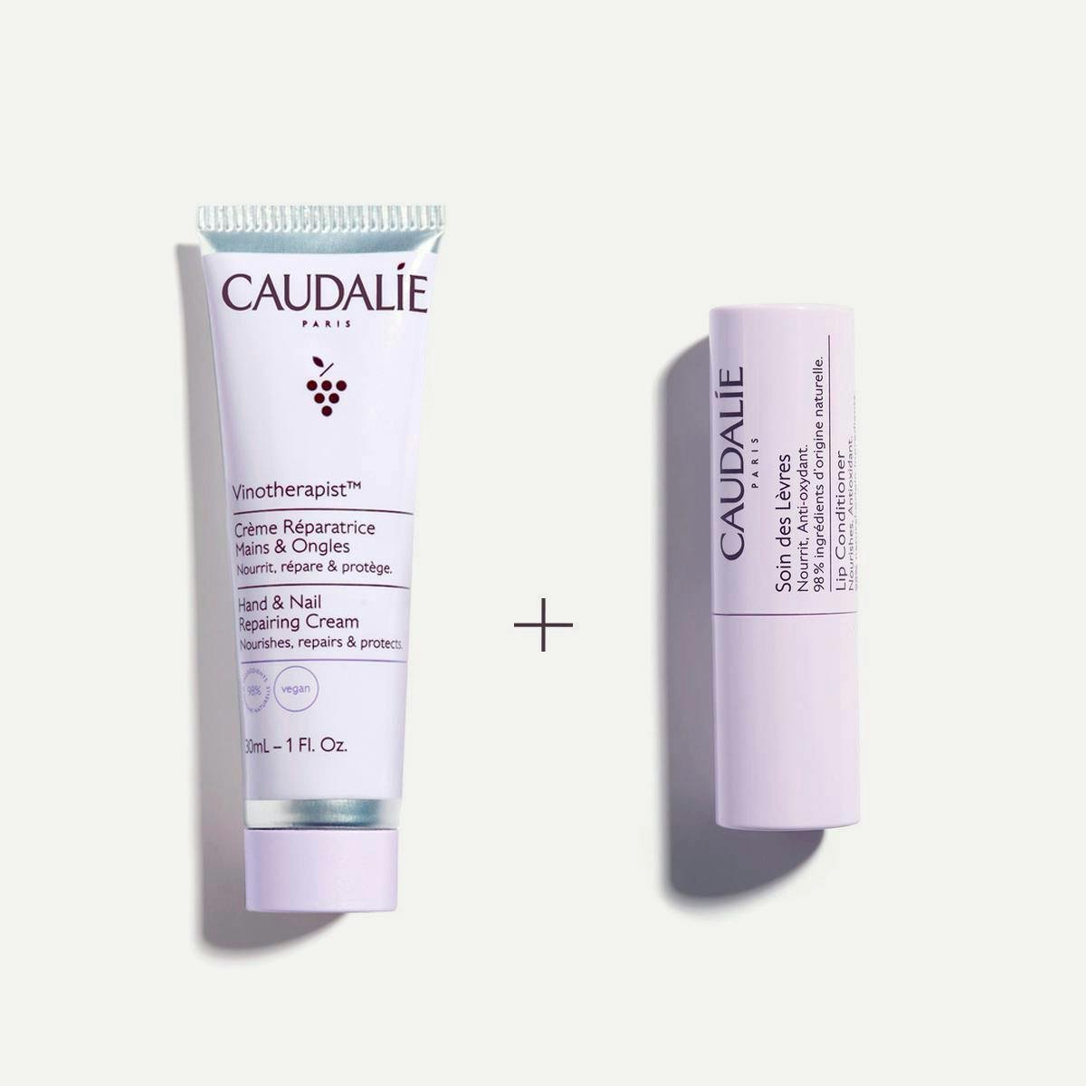 Caudalie Vinotherapist Hand and Nail Repair Cream 30 ml + Lip Care 4.5 g