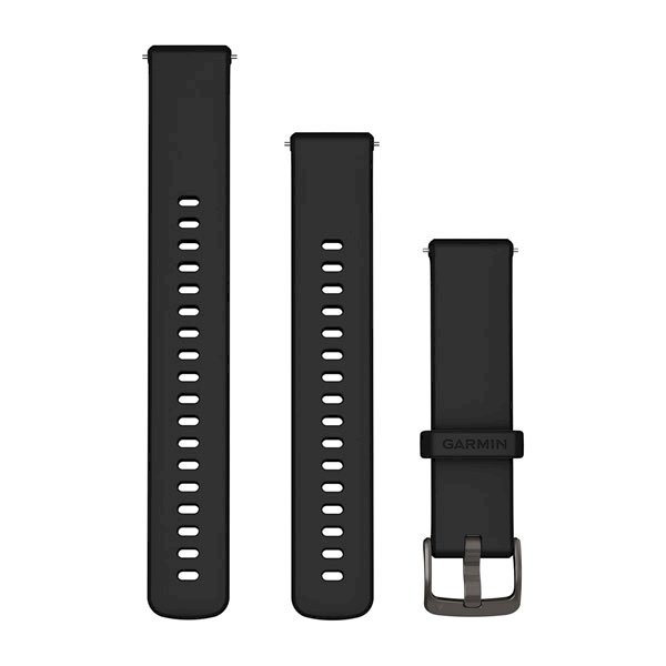 Garmin Quick-release silicone watch strap, 18mm / black