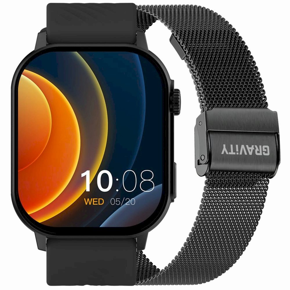 Gravity Smartwatch GT15-1 Silicone Strap + Black Bracelet / black