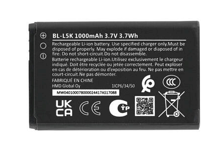 NOKIA BL-L5K Battery 1000mAh Li-Ion (OEM)