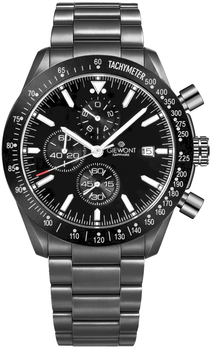 Giewont Chronograph Sapphire Men's Watch / black