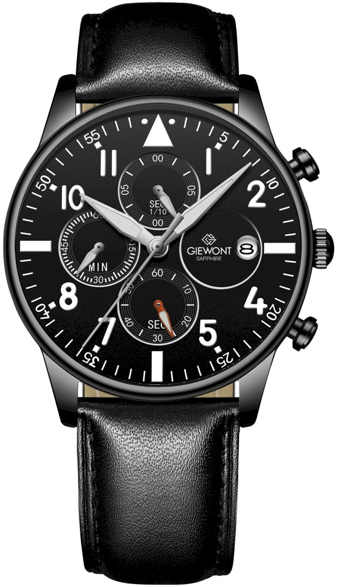 Giewont Men's Chronograph Sapphire Watch GW5630-A1 / black
