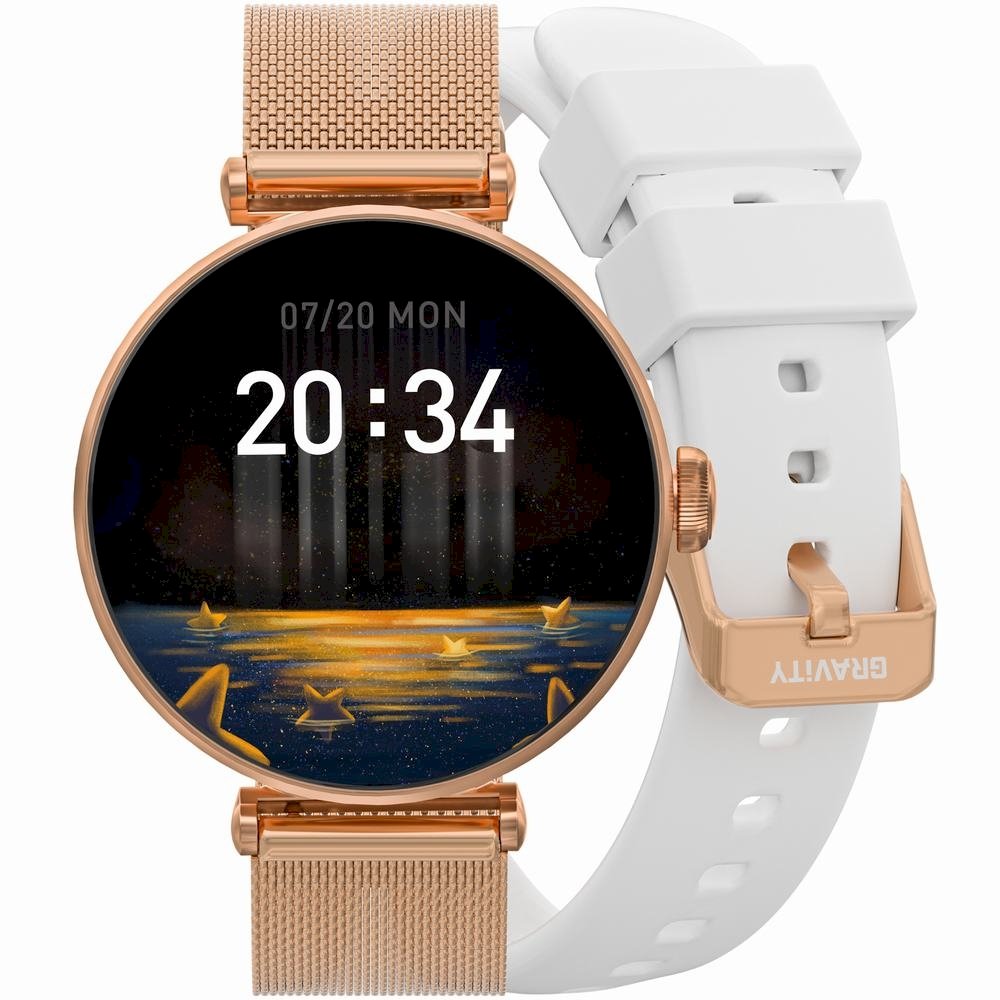 Gravity Smartwatch / Rose Gold White 2 Straps
