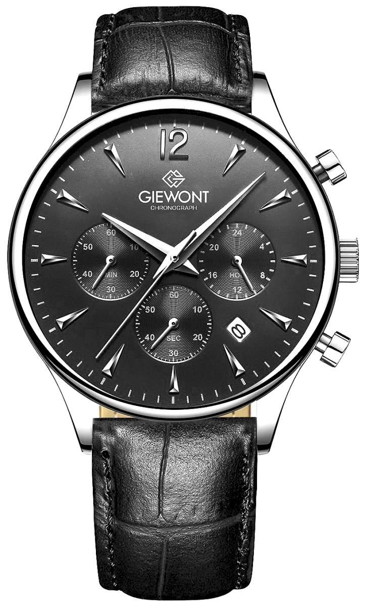 Giewont Chronograph Sapphire Men's Watch / black/silver