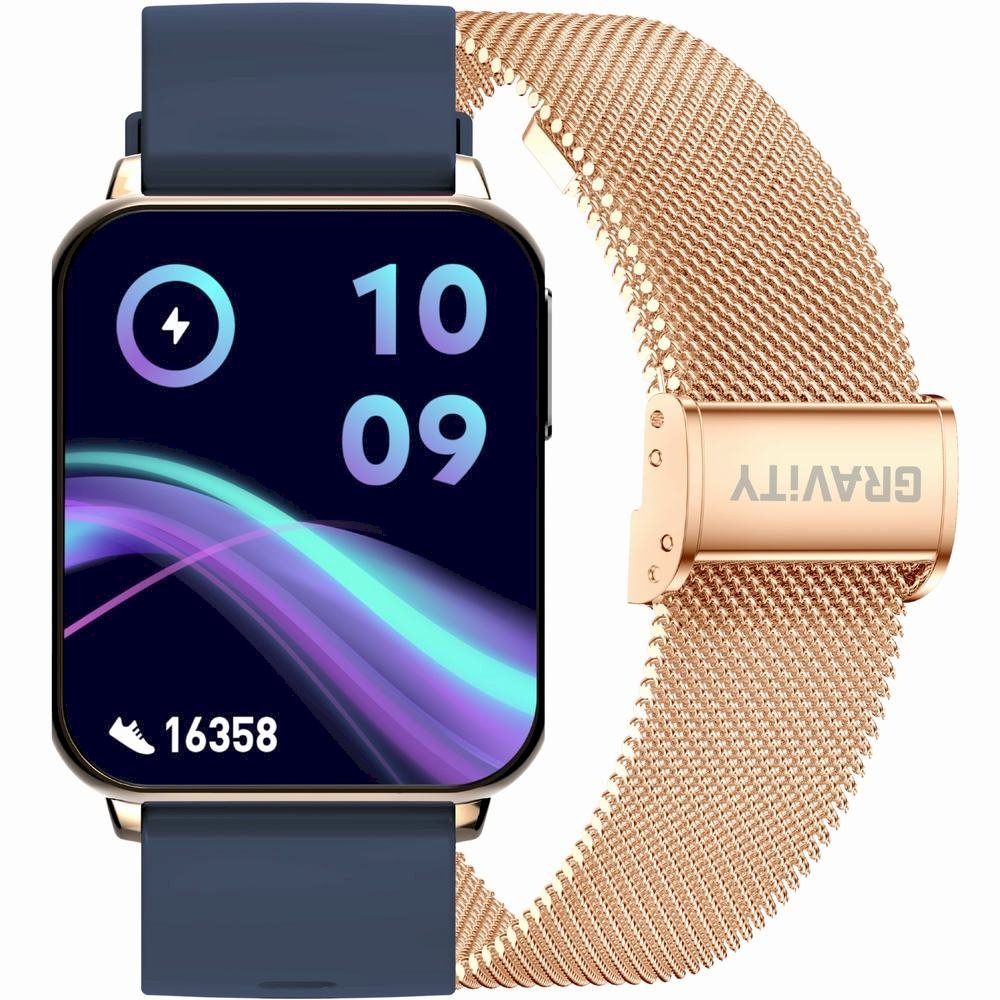 Gravity Smartwatch / rose gold / navy blue