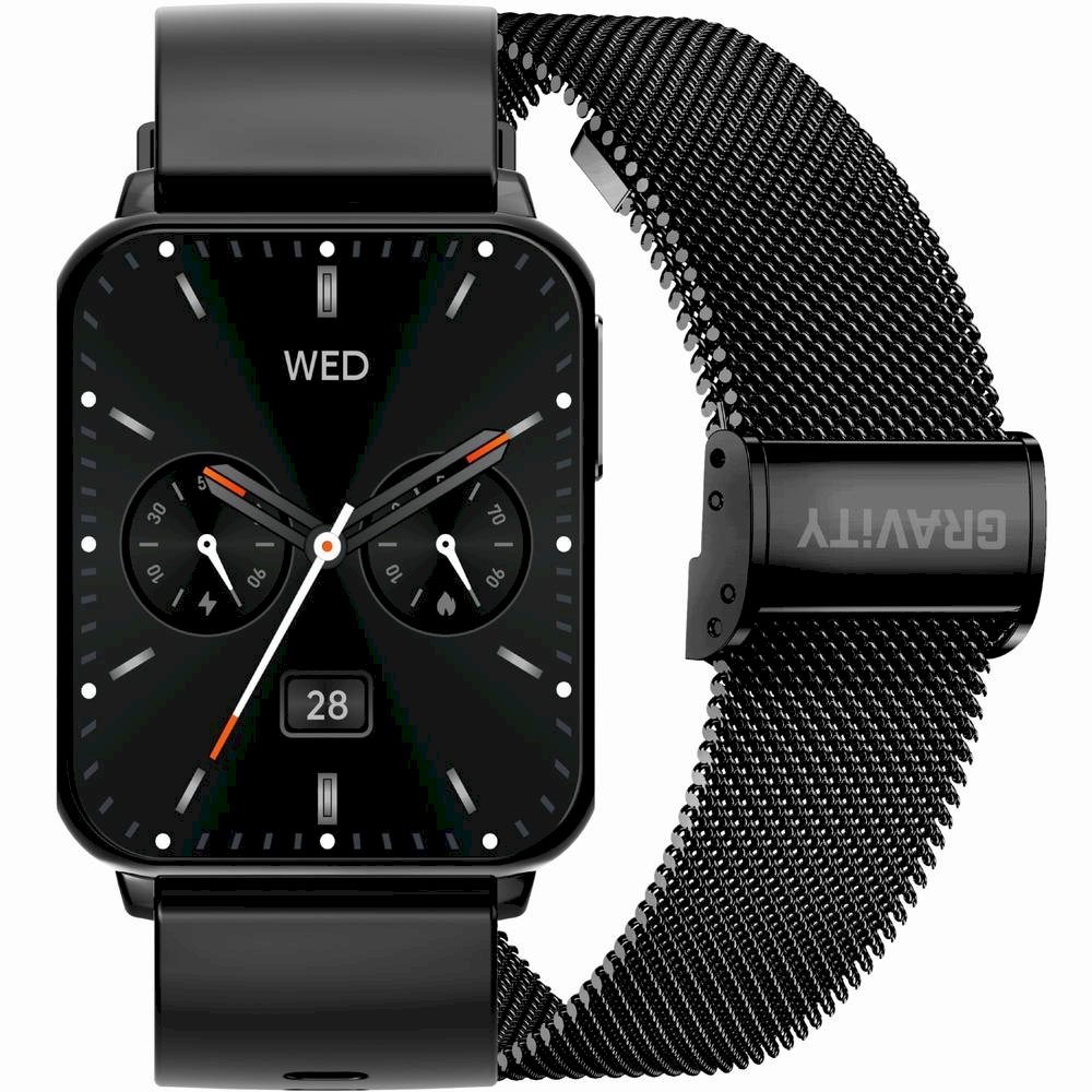 Gravity Smartwatch with 2 Straps GT17-7 / black