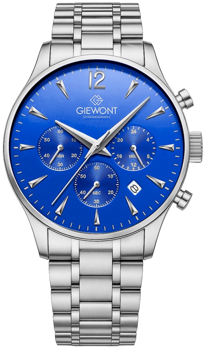 Giewont Chronograph Sapphire Men's Watch GW6310-B3 / silver blue
