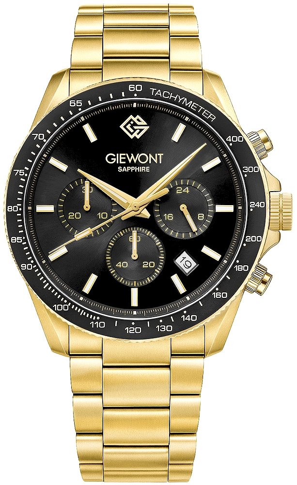 Giewont Men's Chronograph Sapphire Watch GW3520-B4 / gold/black