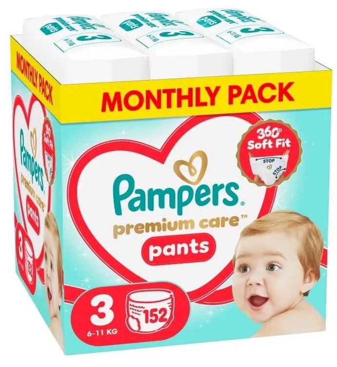 Pampers Pants Diapers 3. Size 6-11 kg 152 pcs