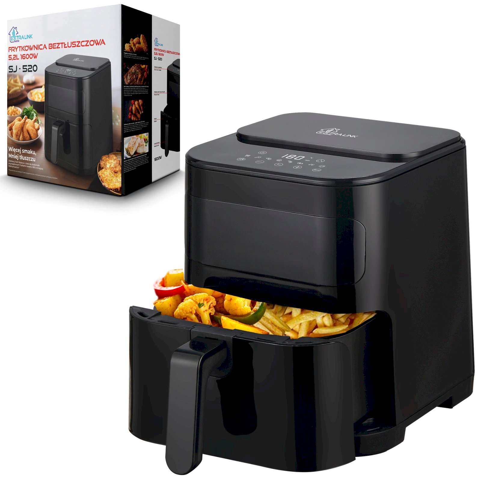 Extralink SJ-520 Home Air Fryer 1600W