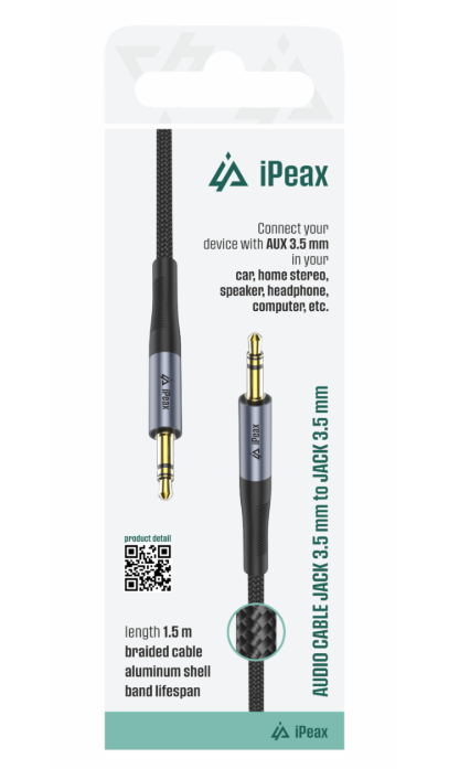 iPeax Adapter 3.5mm JACK / 1.5m