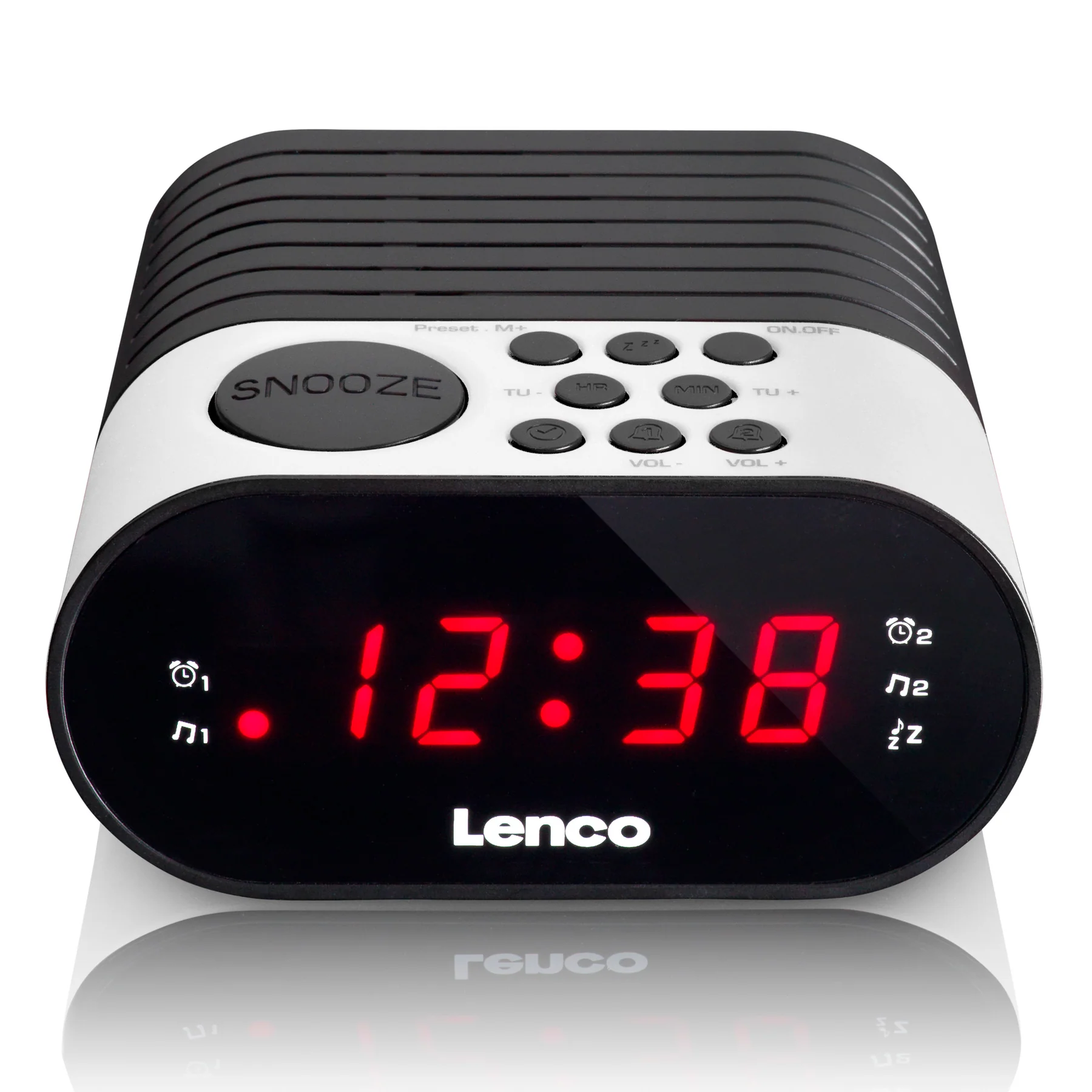 LENCO CR-07 White Radio clock (CR-07
