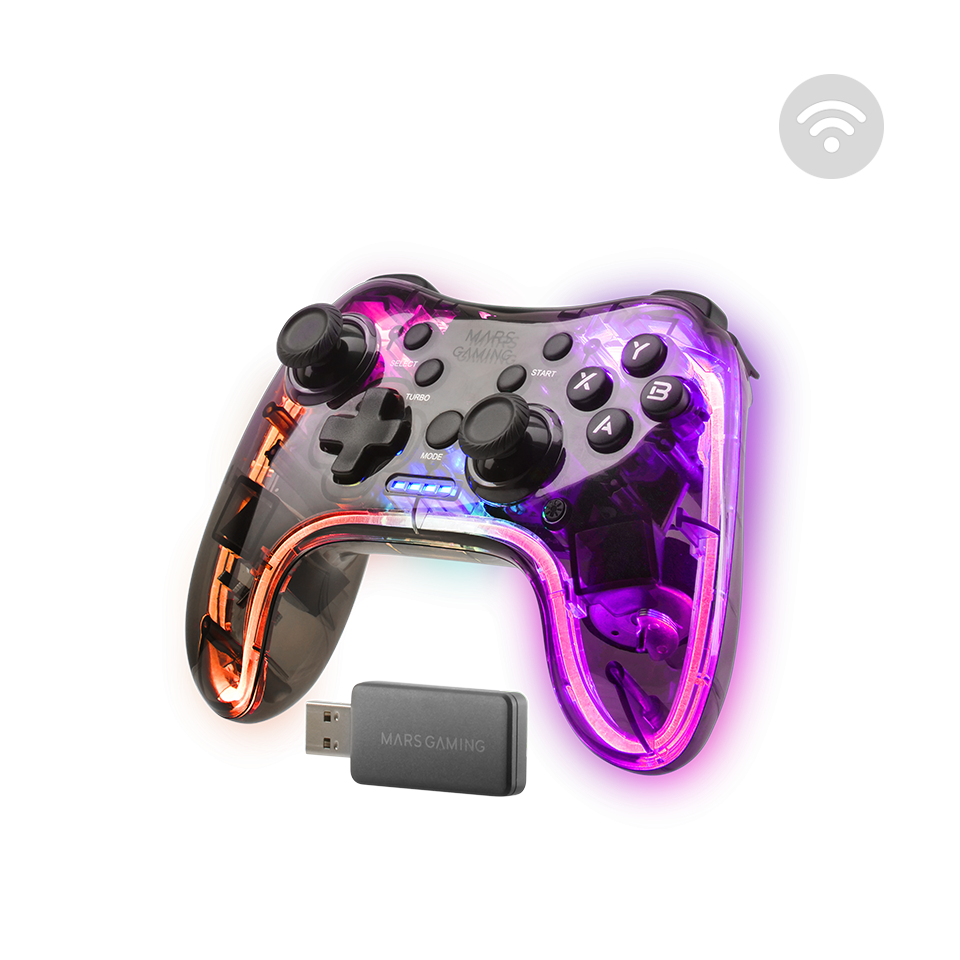 Mars Gaming MGP-24 Wireless game controller RGB / USB 2.4GHz / USB-C / X-input AND D-input