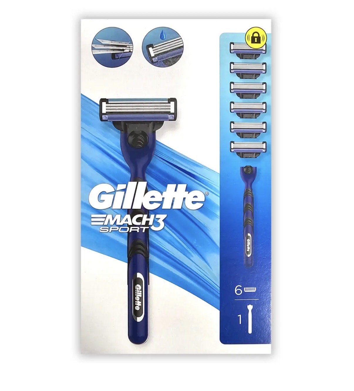 Gillette Mach3 Sport Razor + 6