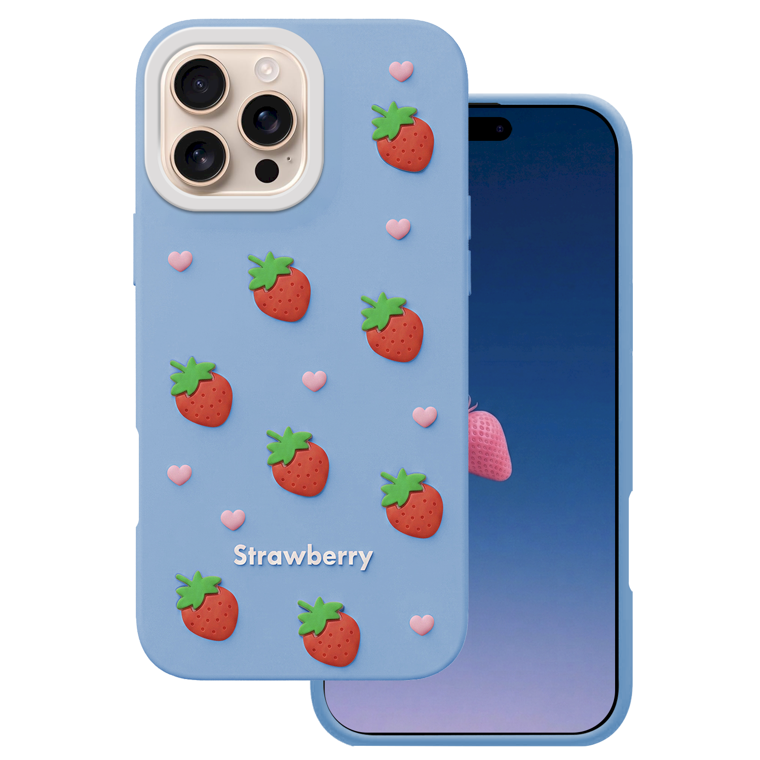 Mocco Strawberry Back Case for Apple iPhone 16 Pro