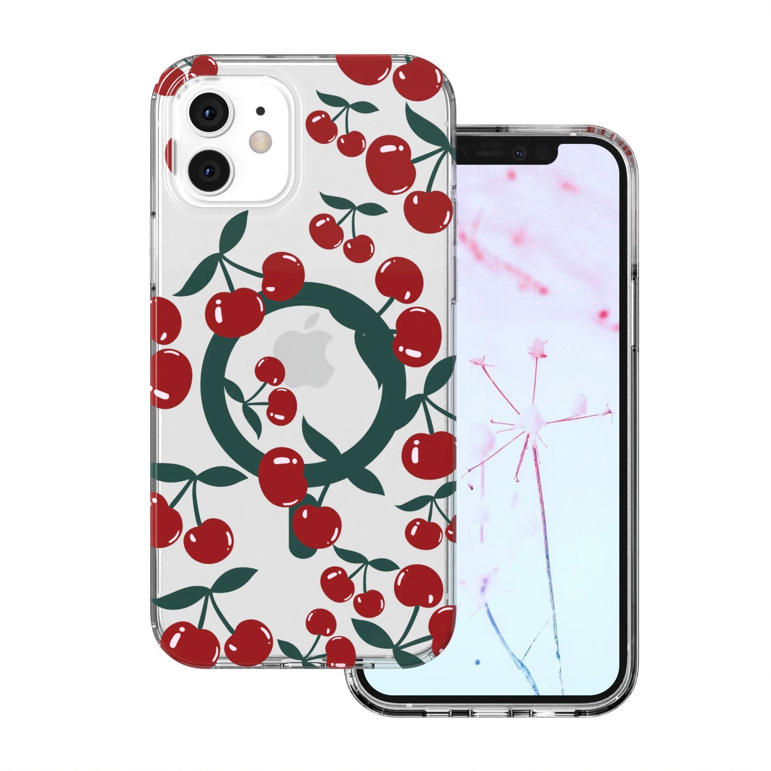 Mocco Cherry Mag Back Case for Apple iPhone 12 / 12 Pro
