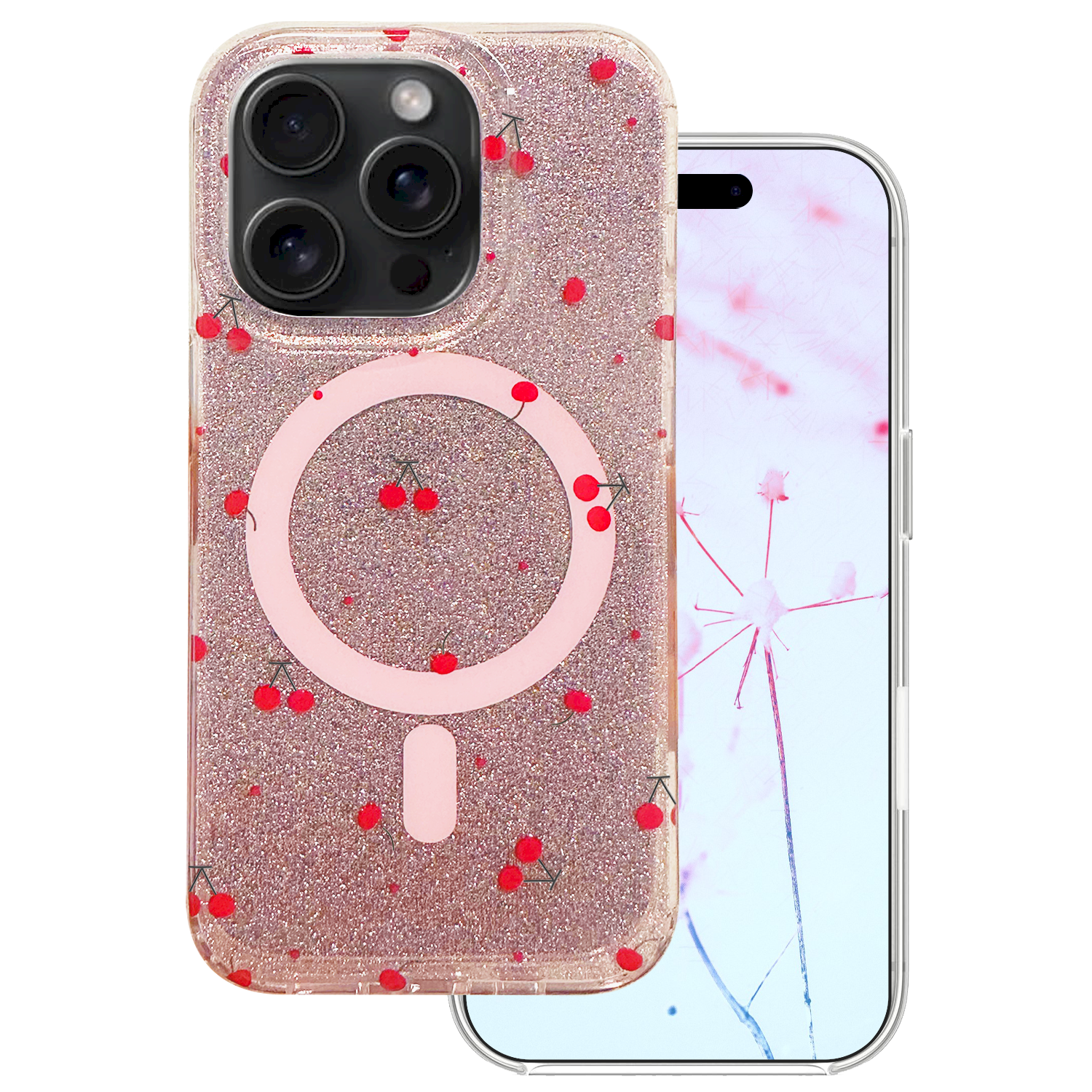 Mocco Cherry Mag Back Case for Apple iPhone 15 Pro