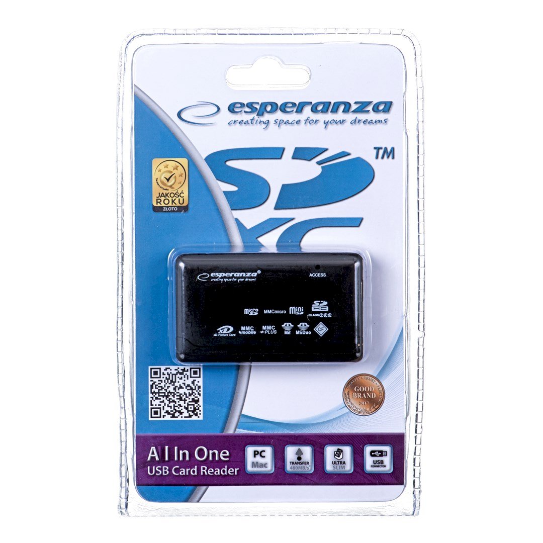 Esperanza EA119 Card Reader Black USB