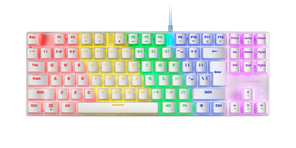 Mars Gaming MK80 Gaming Mechanical Keyboard RGB / Brown Switch / US