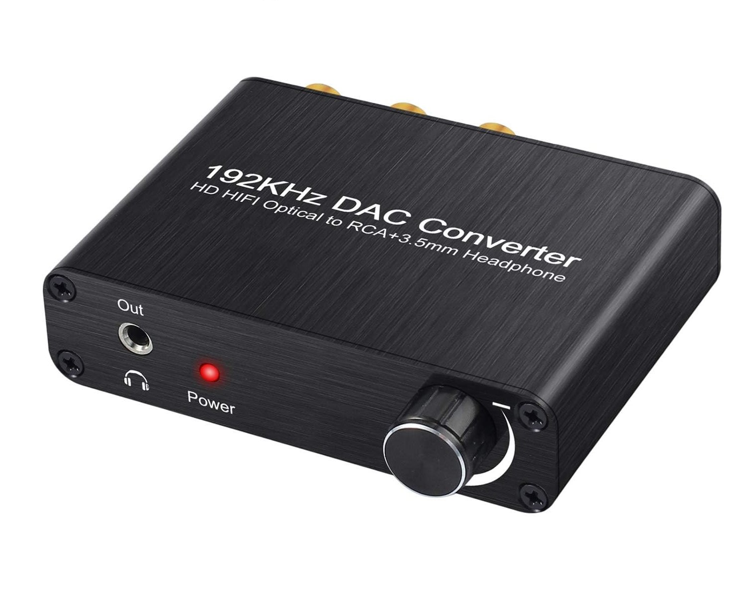 RoGer DAC 192kHz 24bit S/PDIF to RCA Converter with 3.5mm headphone jack / Optical / Coaxial