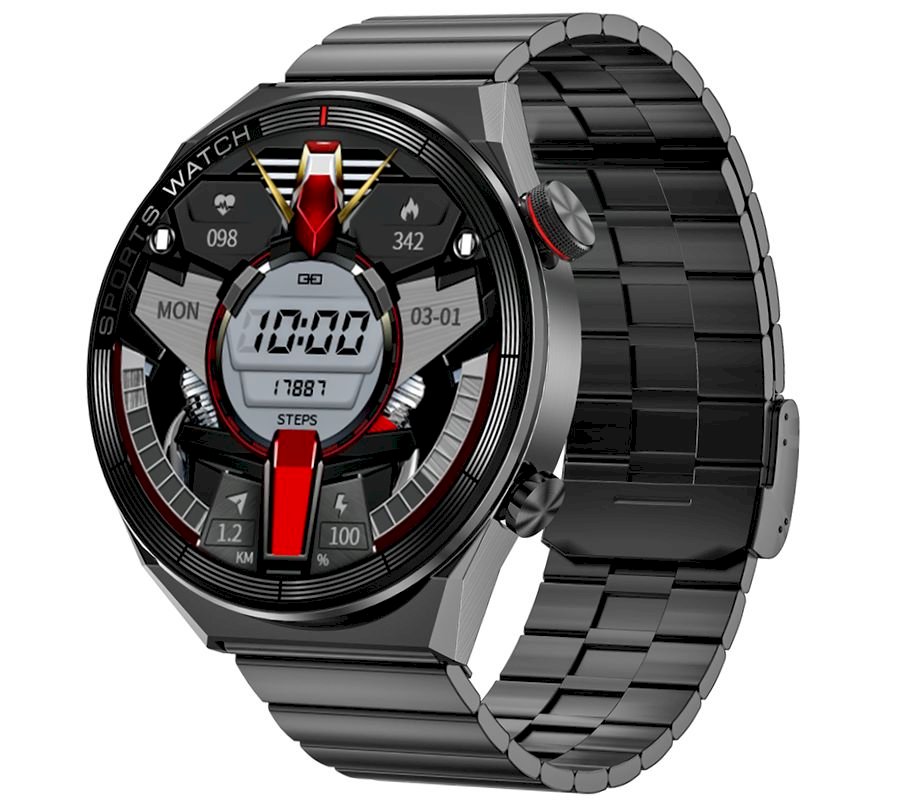 Rubicon RNCE99 Smartwatch Black Metal + Silicone / black