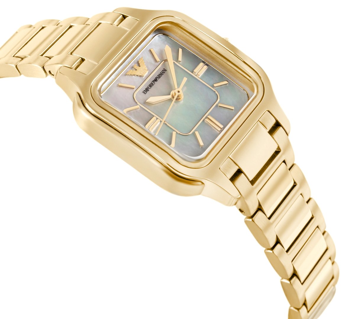 Emporio Armani Square White Dial Wristwatch